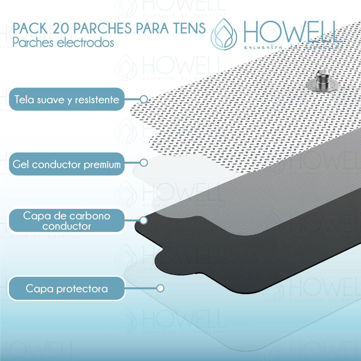 Pack x20 parches tens Electrodos Electroestimuladores-5