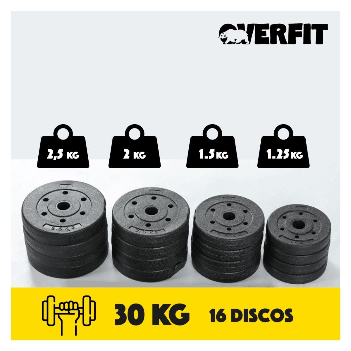 Set Mancuernas Y Barra Unibles 30kg Fitness Pesas Ajustables-3