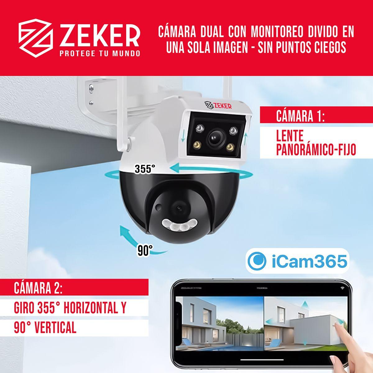 Camara de Seguridad Domo Zeker 4MP 5G Wifi Impermeable-2