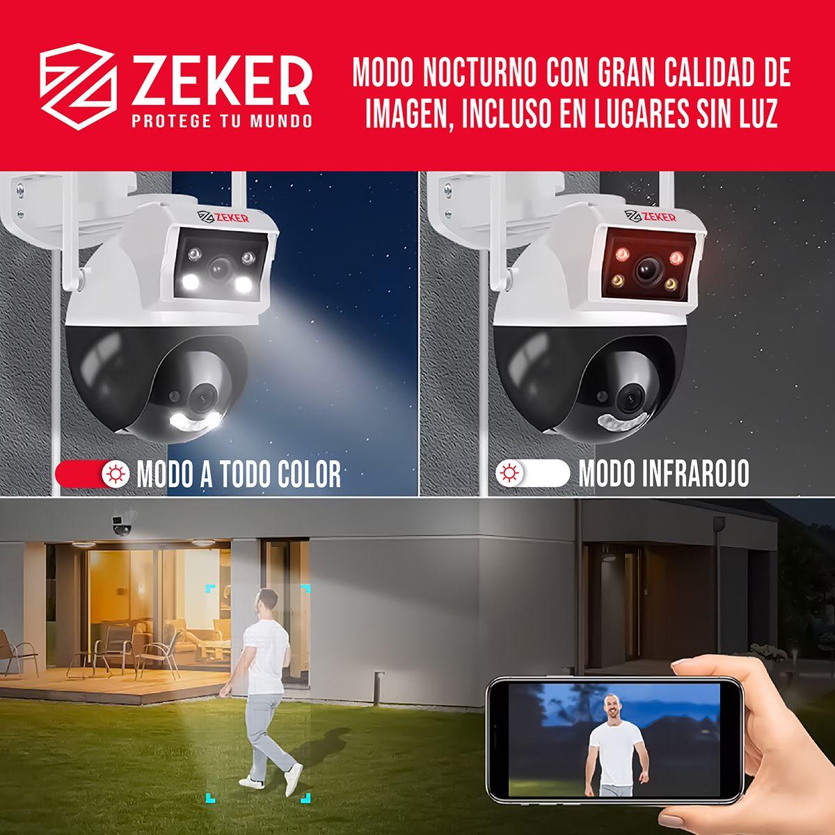 Camara de Seguridad Domo Zeker 4MP 5G Wifi Impermeable-4