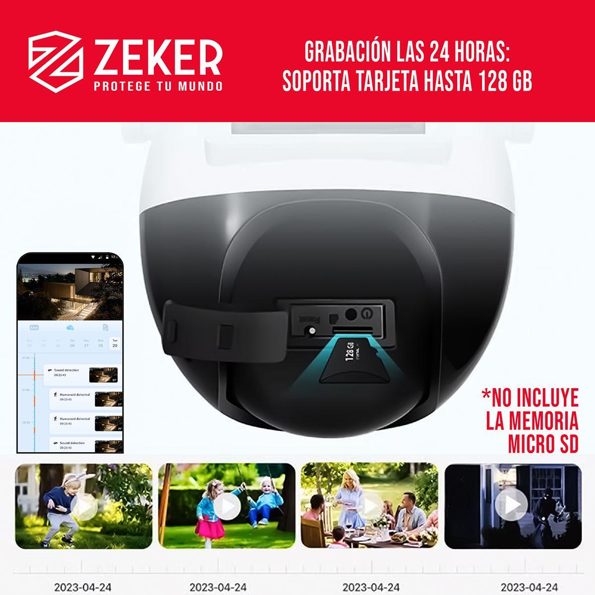 Camara de Seguridad Domo Zeker 4MP 5G Wifi Impermeable-6