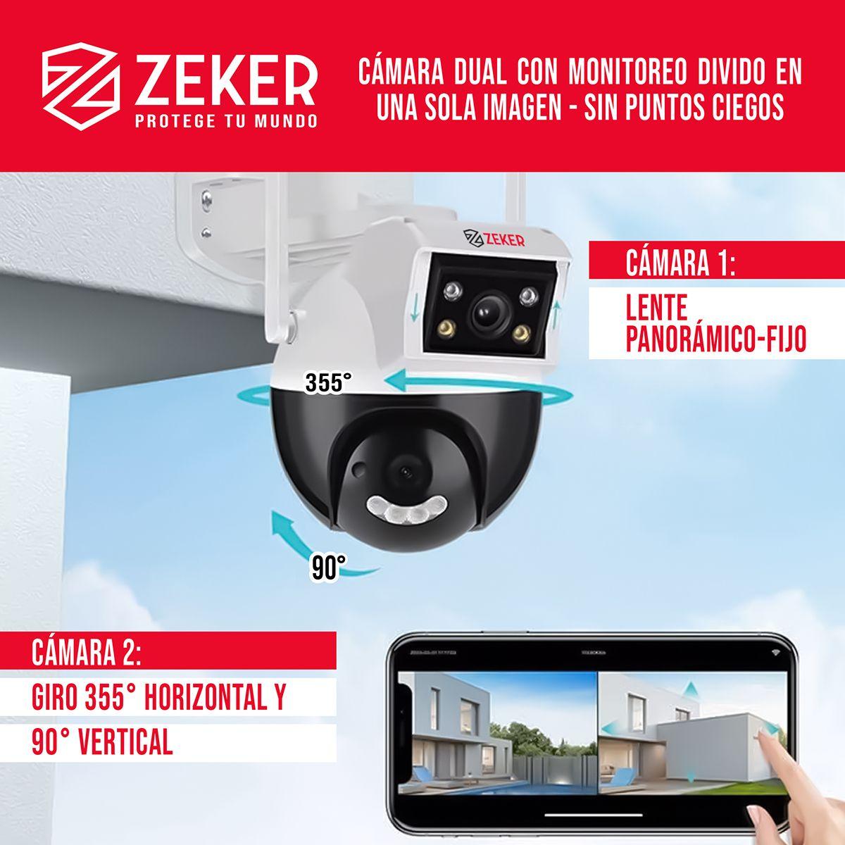 Camara de Seguridad Domo Zeker 4MP 5G Wifi Impermeable-2