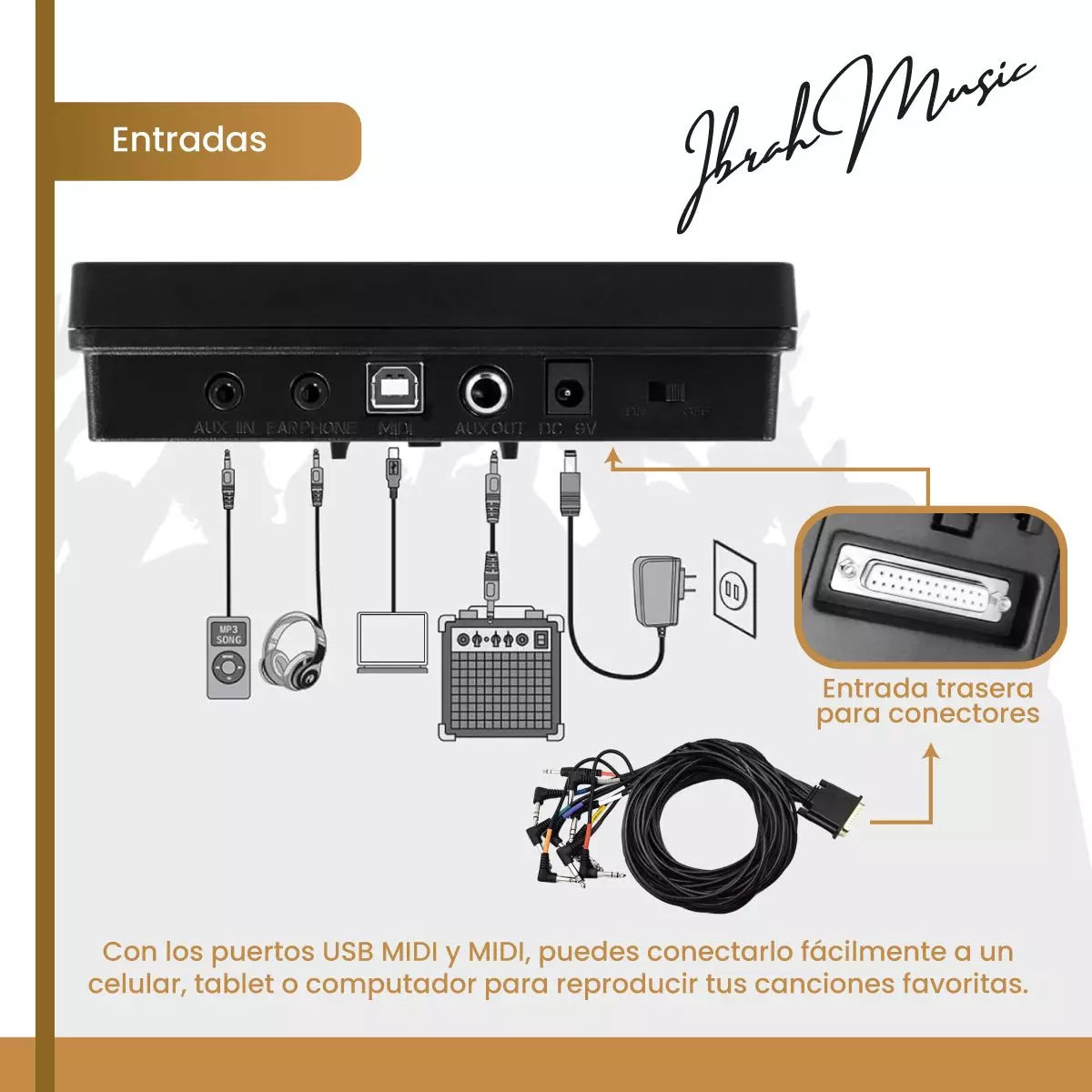 Bateria Electronica Profesional MIDI Ibrah Music-3