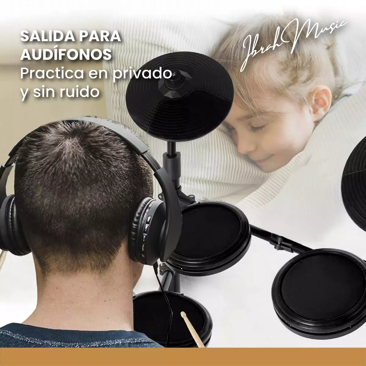 Bateria Electronica Profesional MIDI Ibrah Music-5