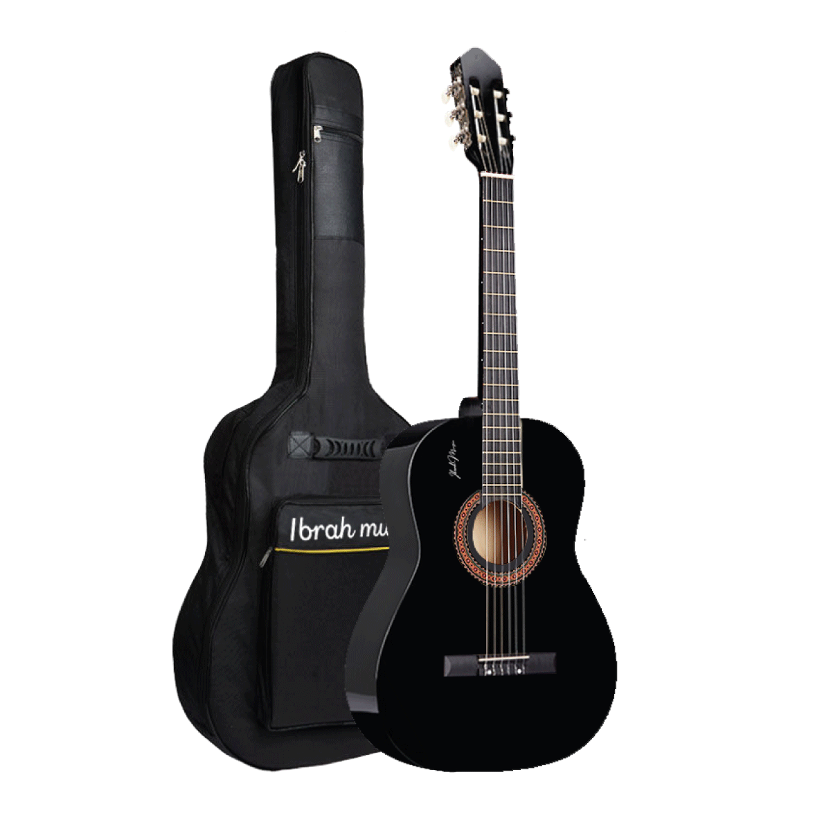 Guitarra Acústica Clásica Ibrah 39 Pulgadas Colores + Funda-1