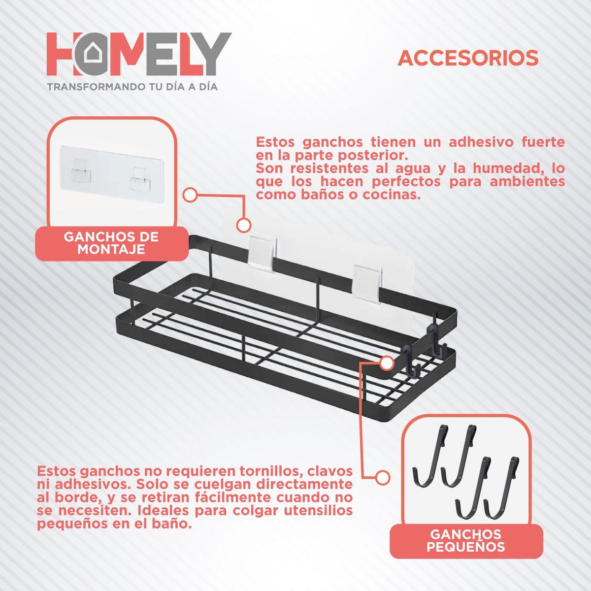 Organizador De Ducha Homely Repisa Estante Aluminio Set X2-2