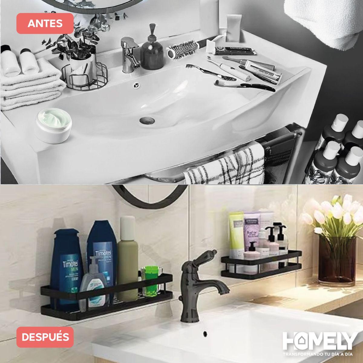 Organizador De Ducha Homely Repisa Estante Aluminio Set X2-4