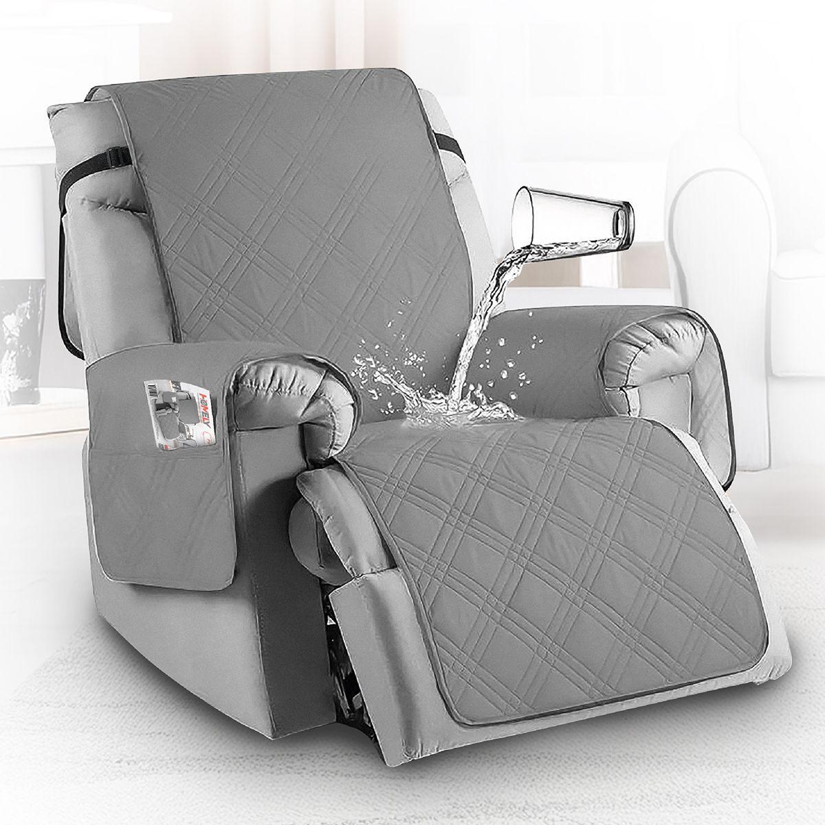 Funda Cubre Sillón Sofá Homely Ajustable Impermeable Gris-0