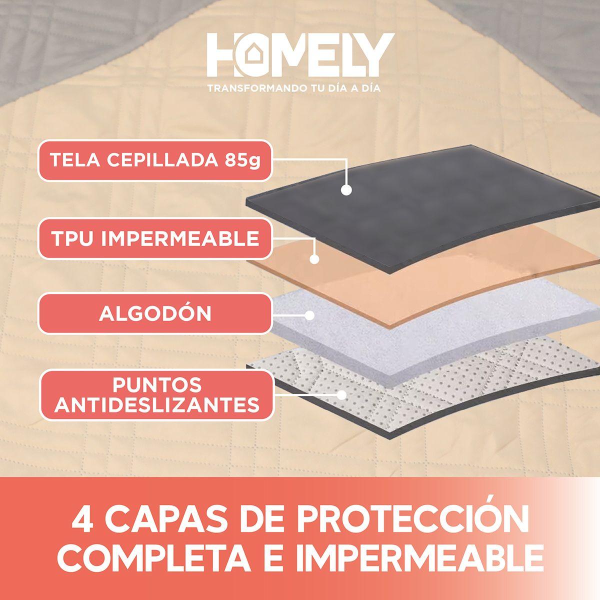 Funda Cubre Sillón Sofá Homely Ajustable Impermeable Gris-3