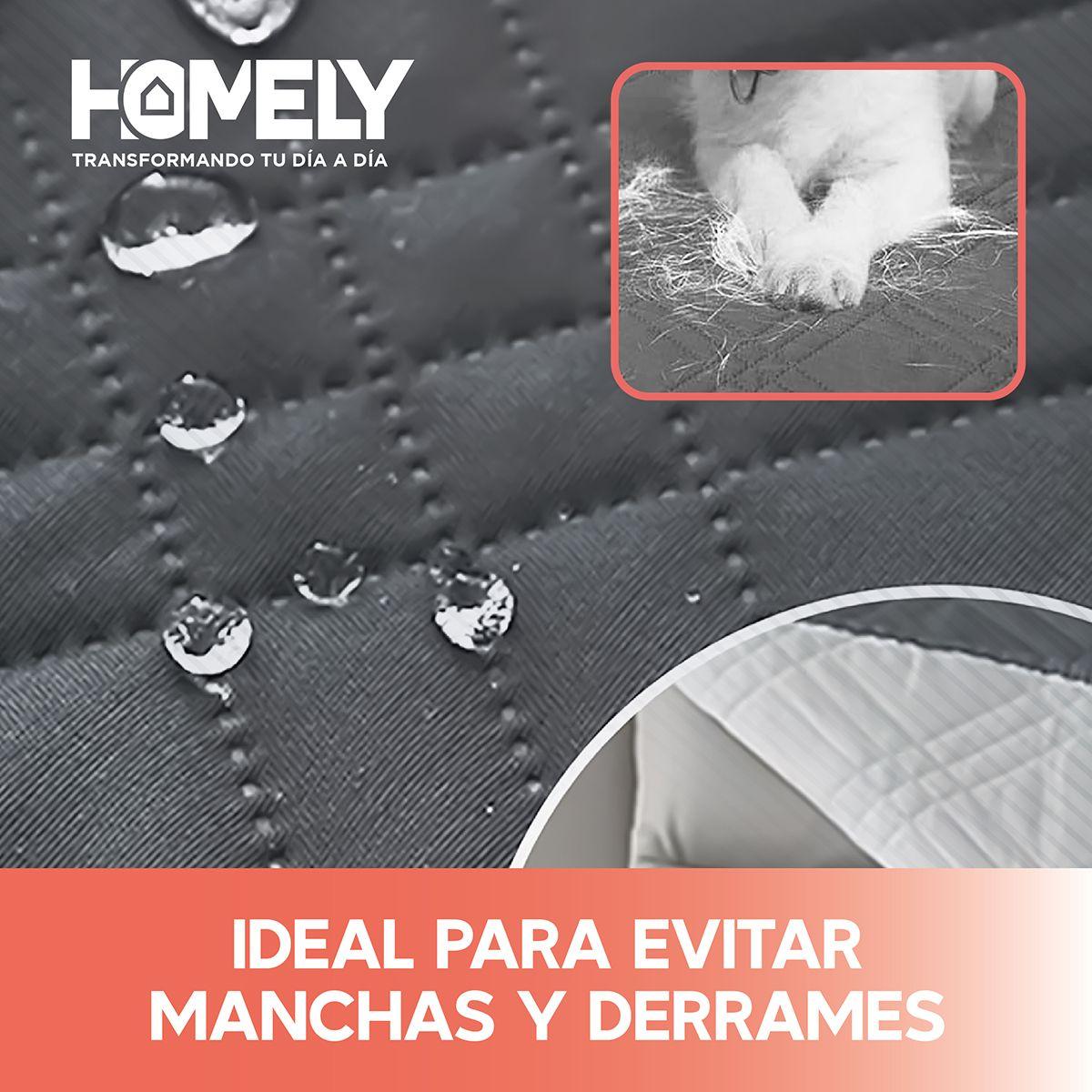 Funda Cubre Sillón Sofá Homely Ajustable Impermeable Gris-4