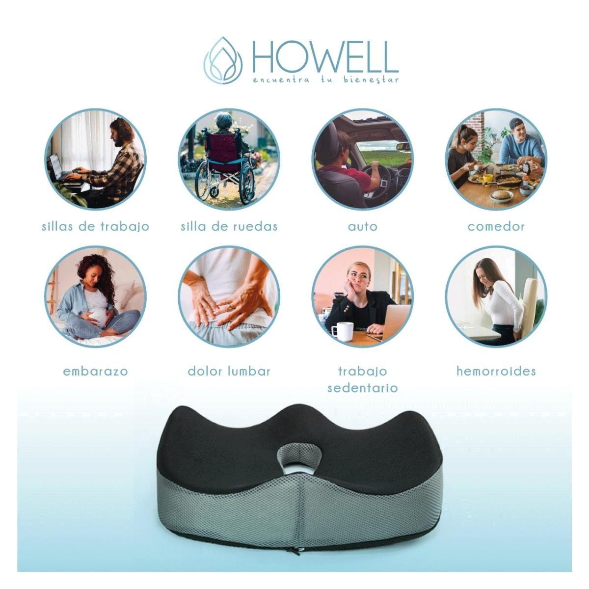 Cojín Ortopédico de Asiento Lumbar Howell Antideslizante-2