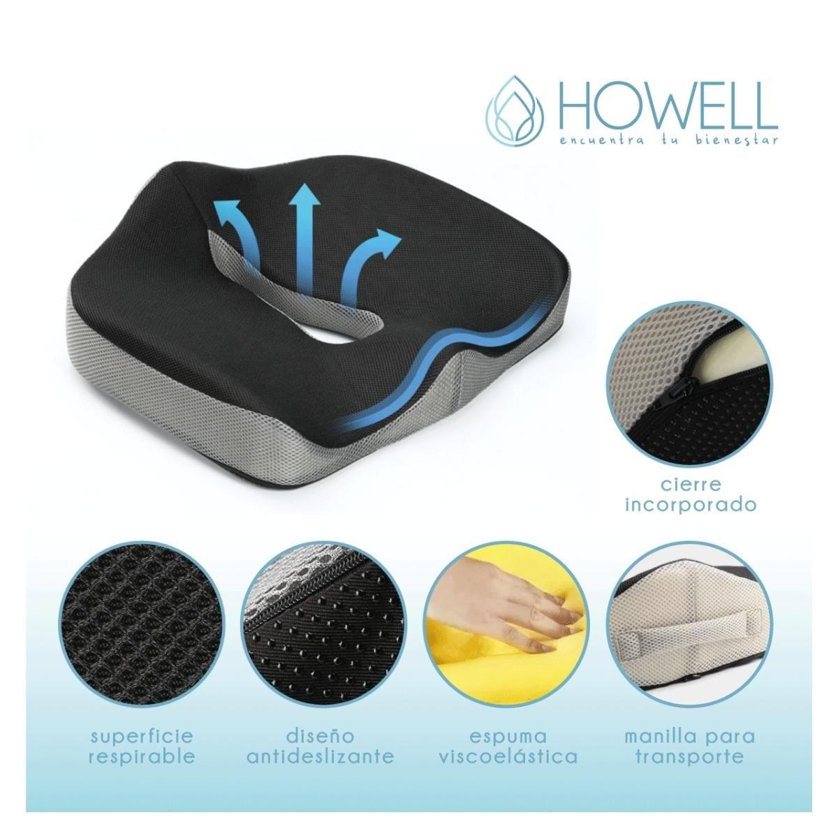 Cojín Ortopédico de Asiento Lumbar Howell Antideslizante-4