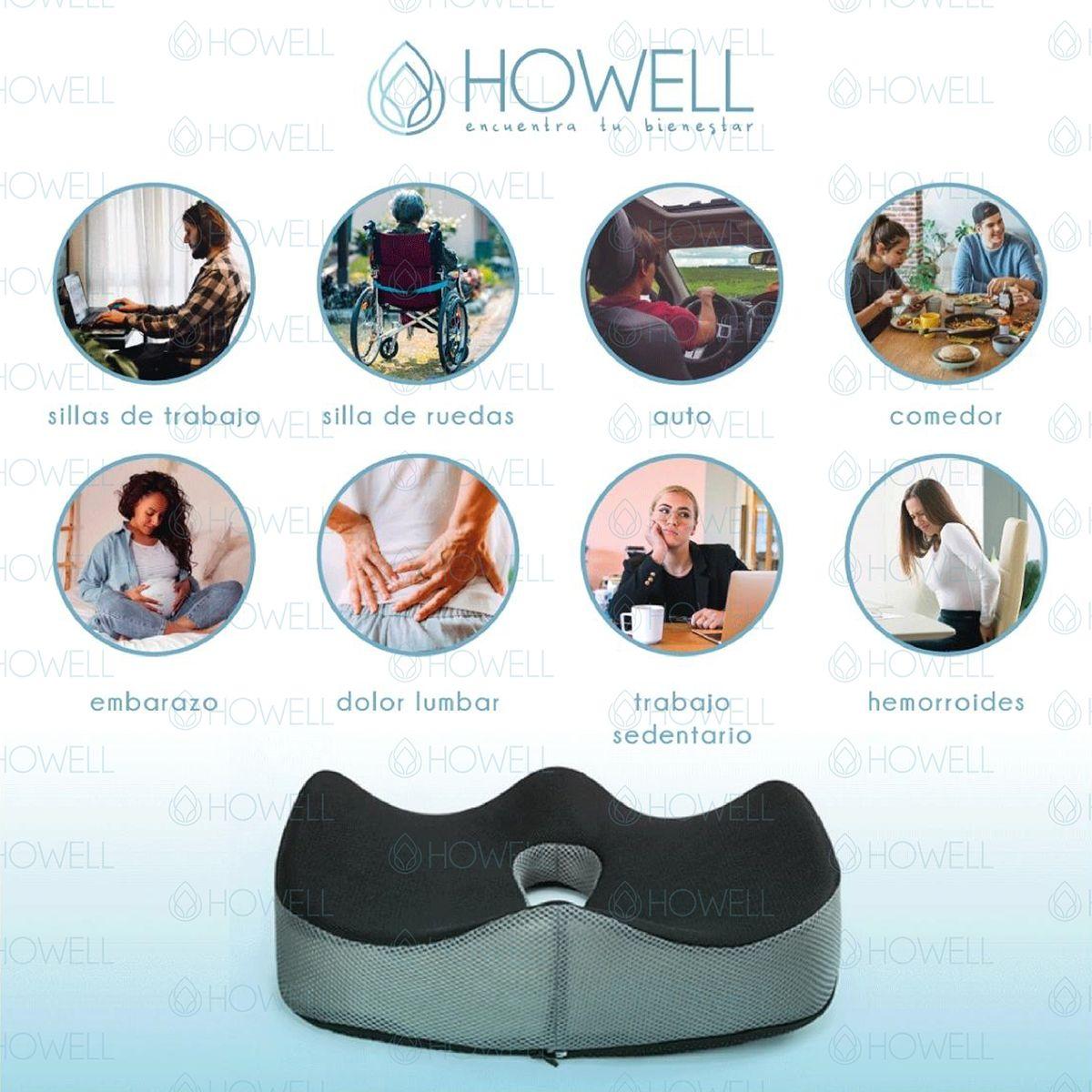 Cojín Ortopédico de Asiento Lumbar Howell Antideslizante-7