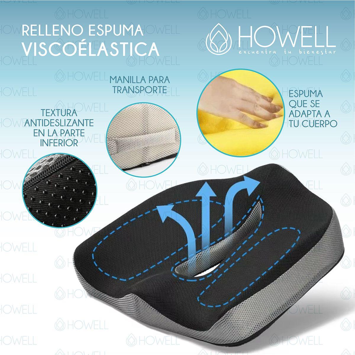 Cojín Ortopédico de Asiento Lumbar Howell Antideslizante-5