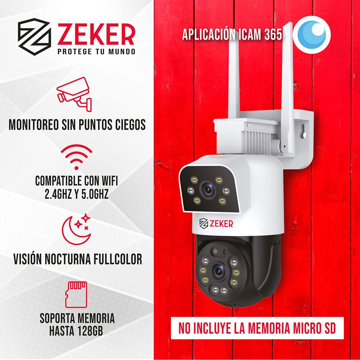 Pack x2 Cámara De Seguridad 5G Zeker Doble 4MP Impermeable-1