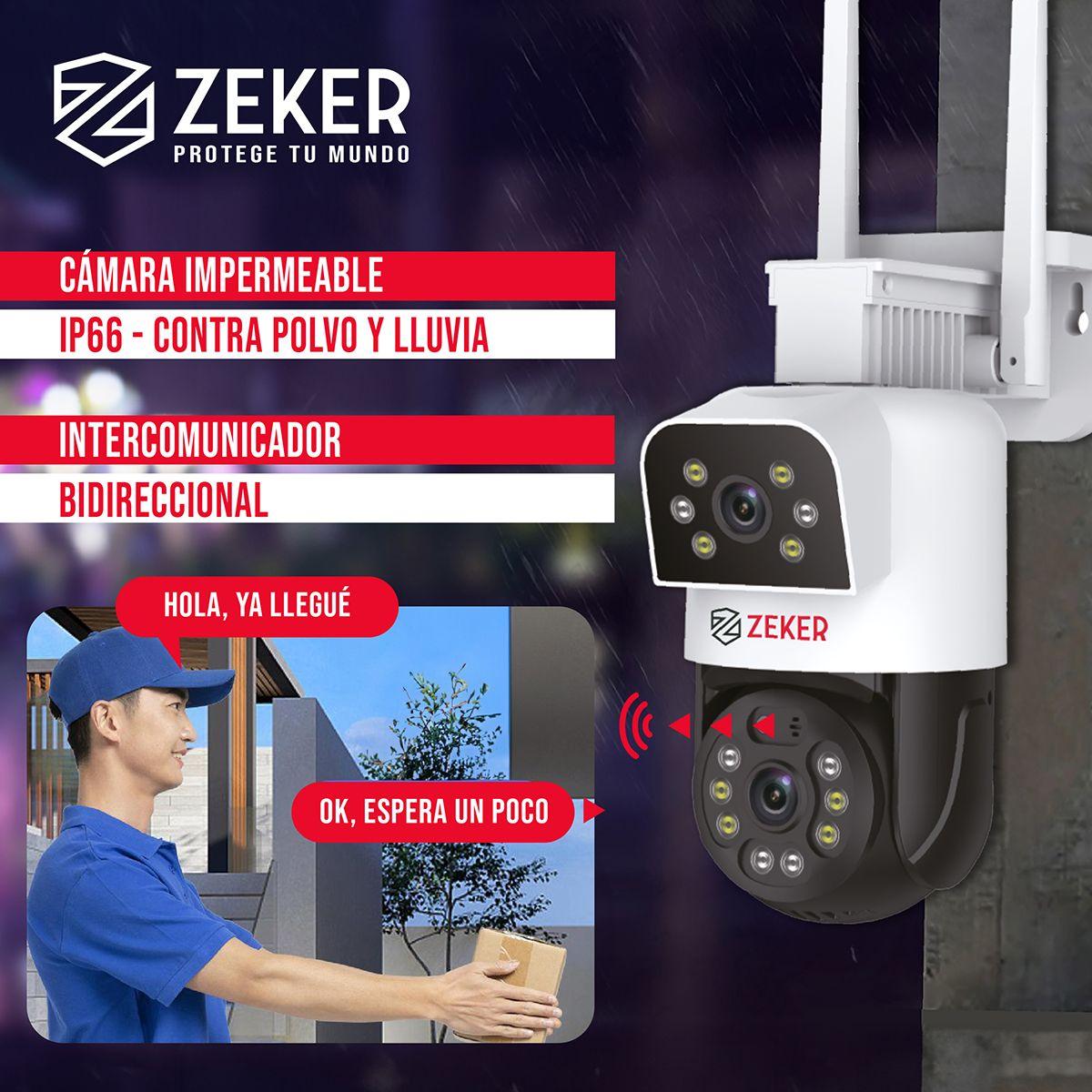 Pack x2 Cámara De Seguridad 5G Zeker Doble 4MP Impermeable-3