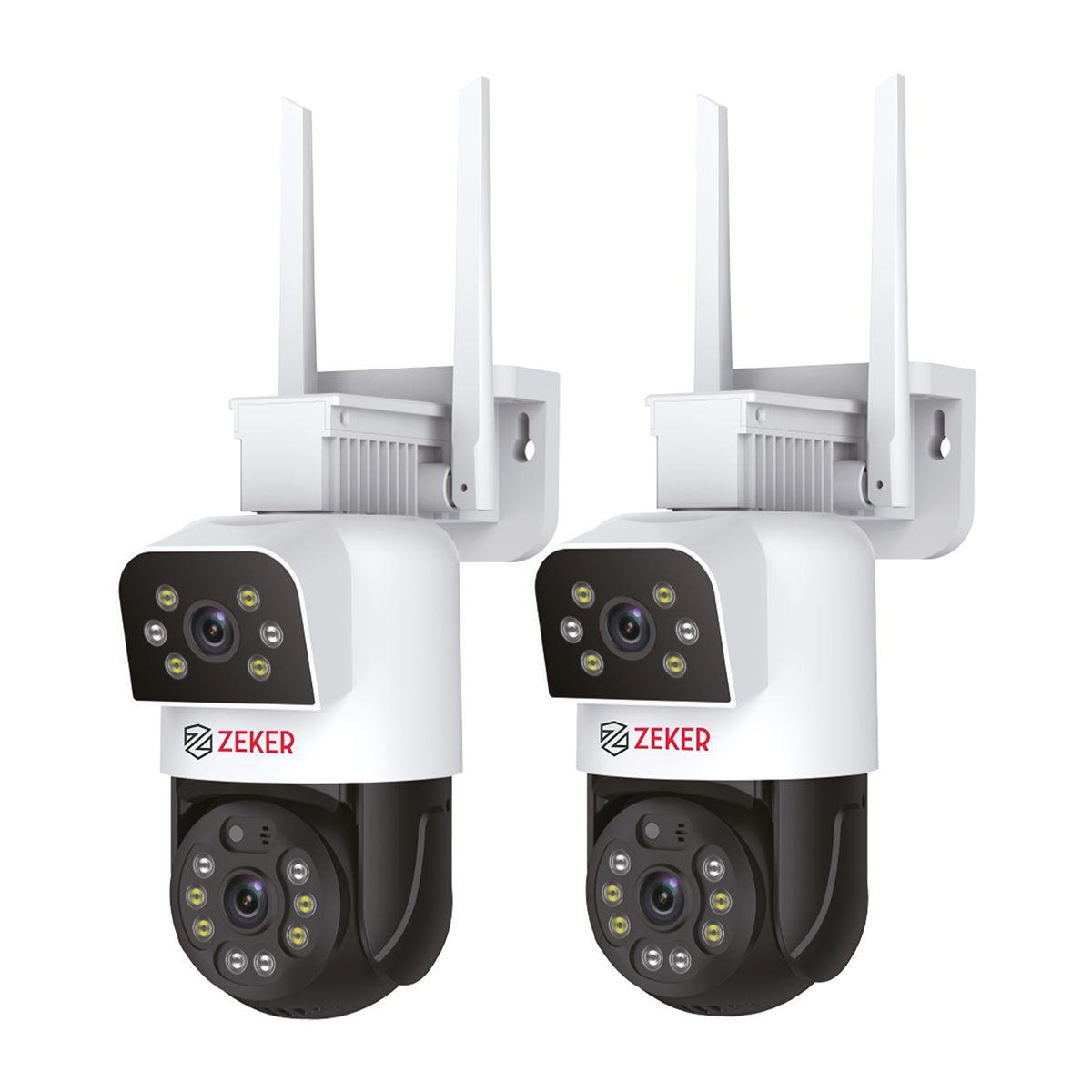 Pack x2 Cámara De Seguridad 5G Zeker Doble 4MP Impermeable-8