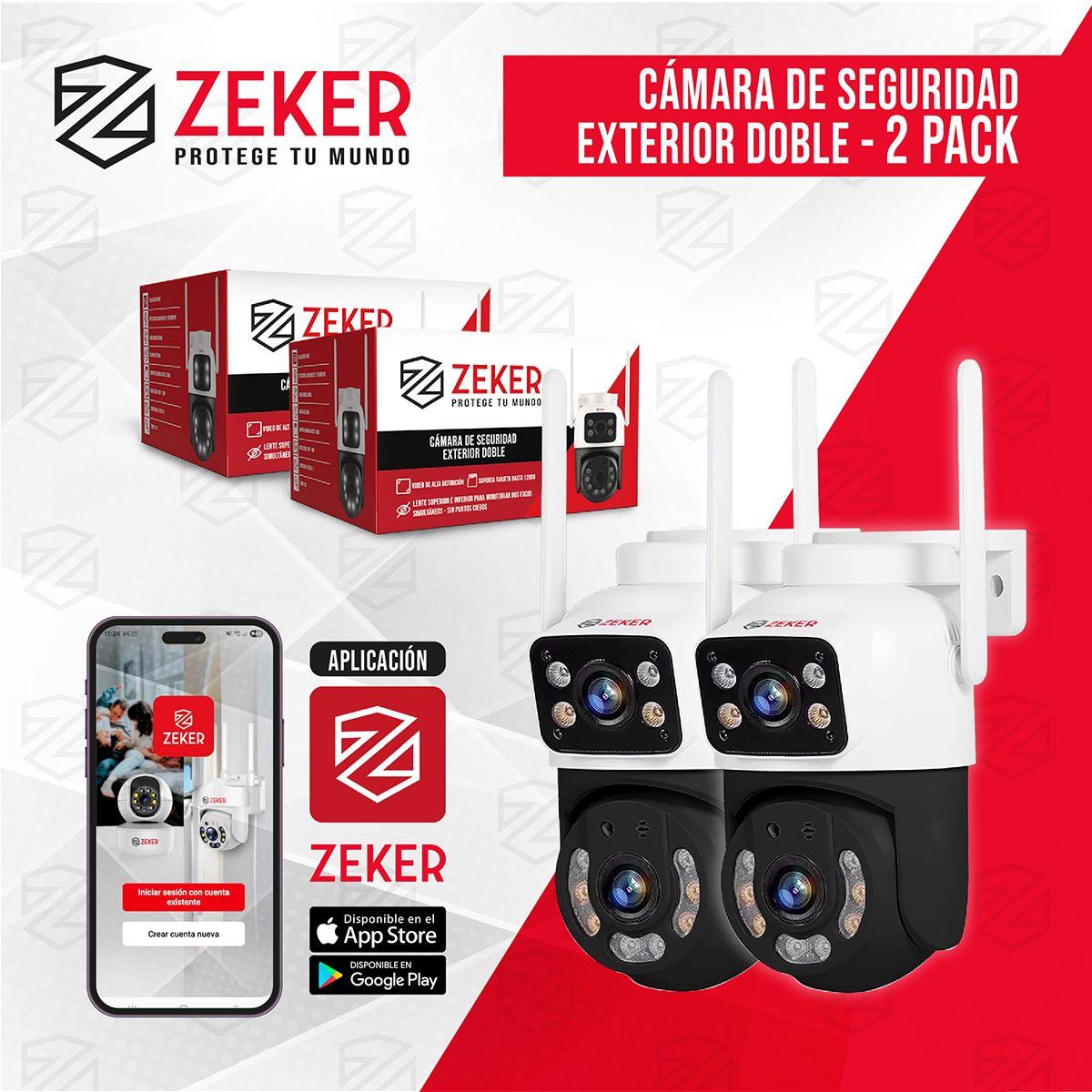 Pack x2 Cámara De Seguridad 5G Zeker Doble 4MP Impermeable-9