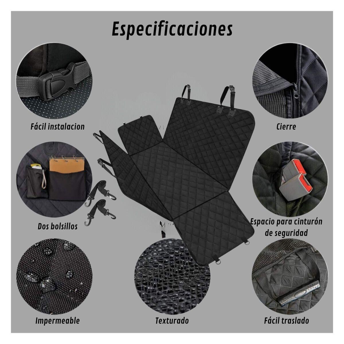 Funda Cubre Asiento Auto Para Mascotas Duke 132 x 137 cm-2