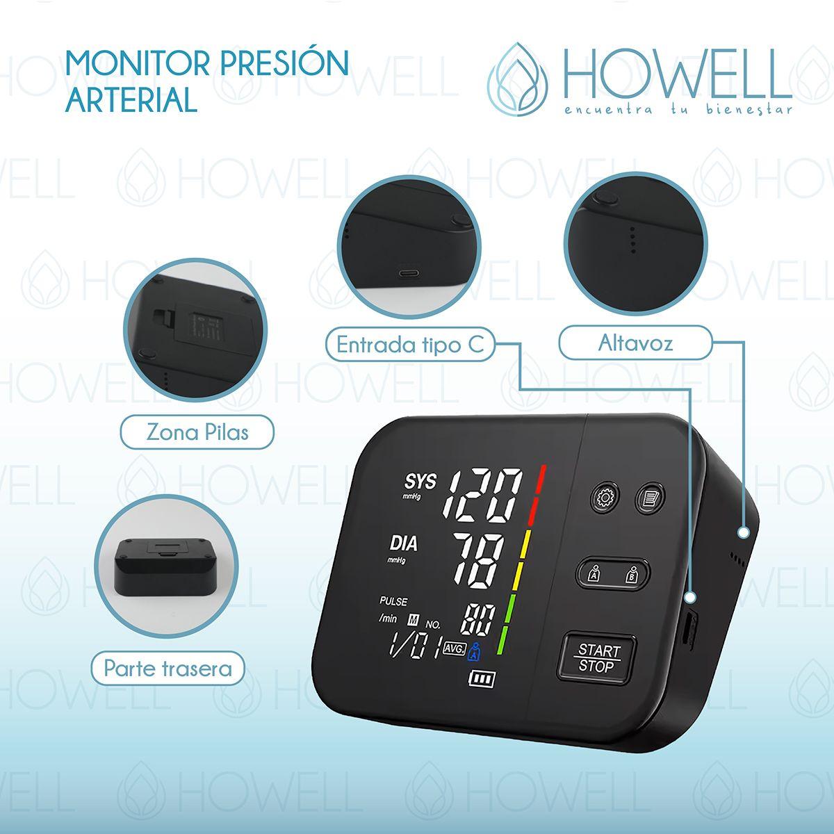 Tensiómetro V2 Toma Presión Digital Pro Howell Usb Bateria-1