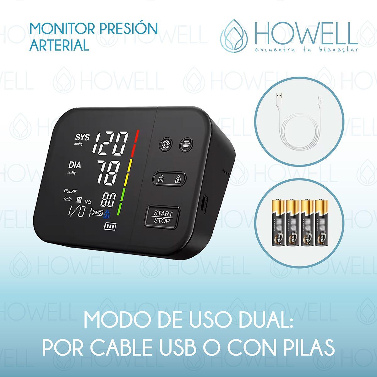 Tensiómetro V2 Toma Presión Digital Pro Howell Usb Bateria-7