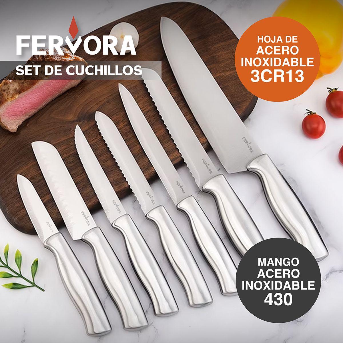 Cuchillo Chef Profesional Fervora De Cocina Set 15 Pzs-2