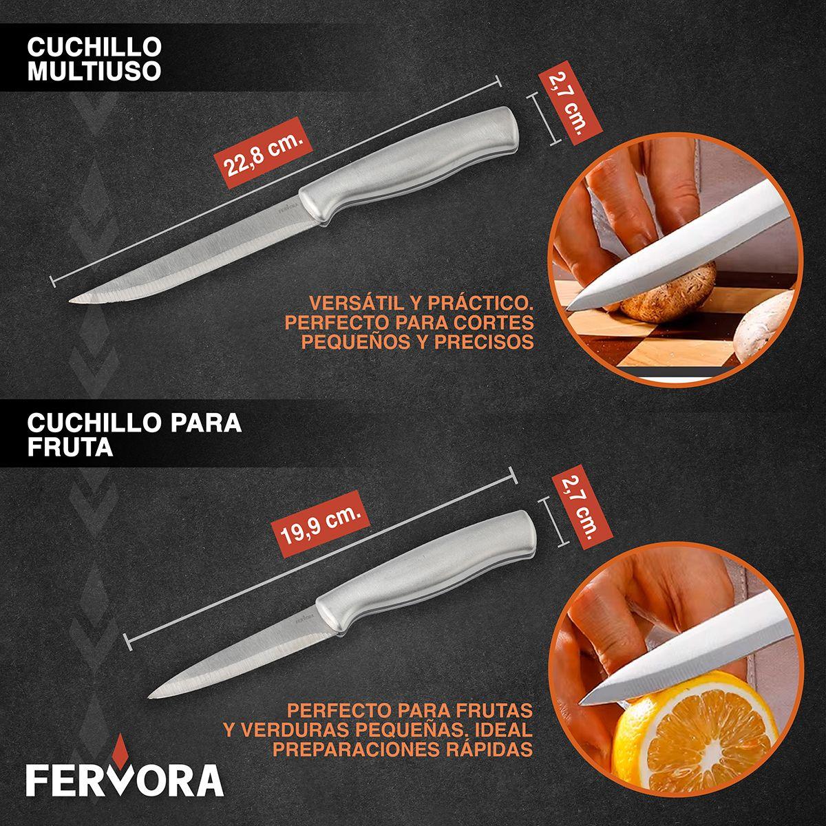 Cuchillo Chef Profesional Fervora De Cocina Set 15 Pzs-5
