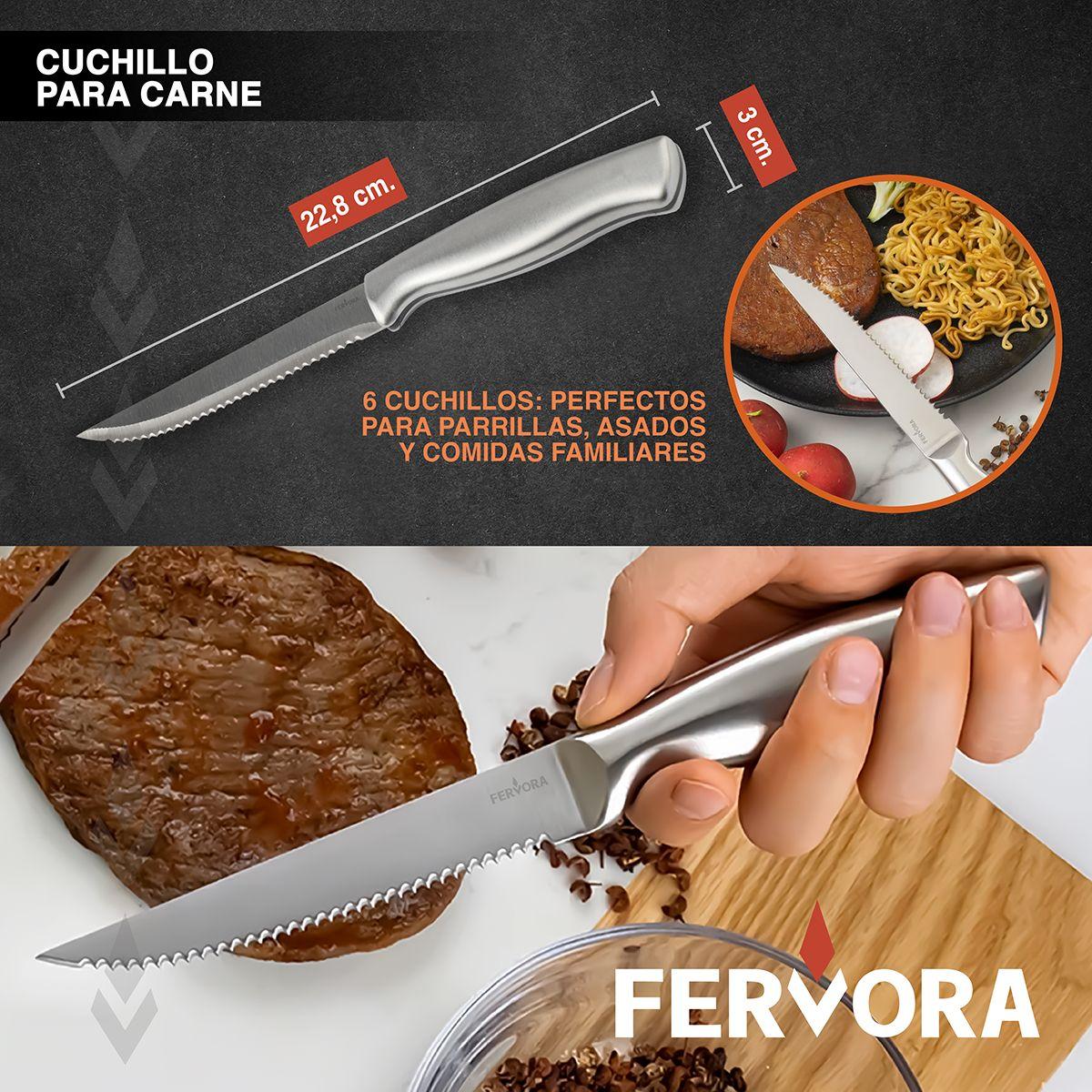 Cuchillo Chef Profesional Fervora De Cocina Set 15 Pzs-6