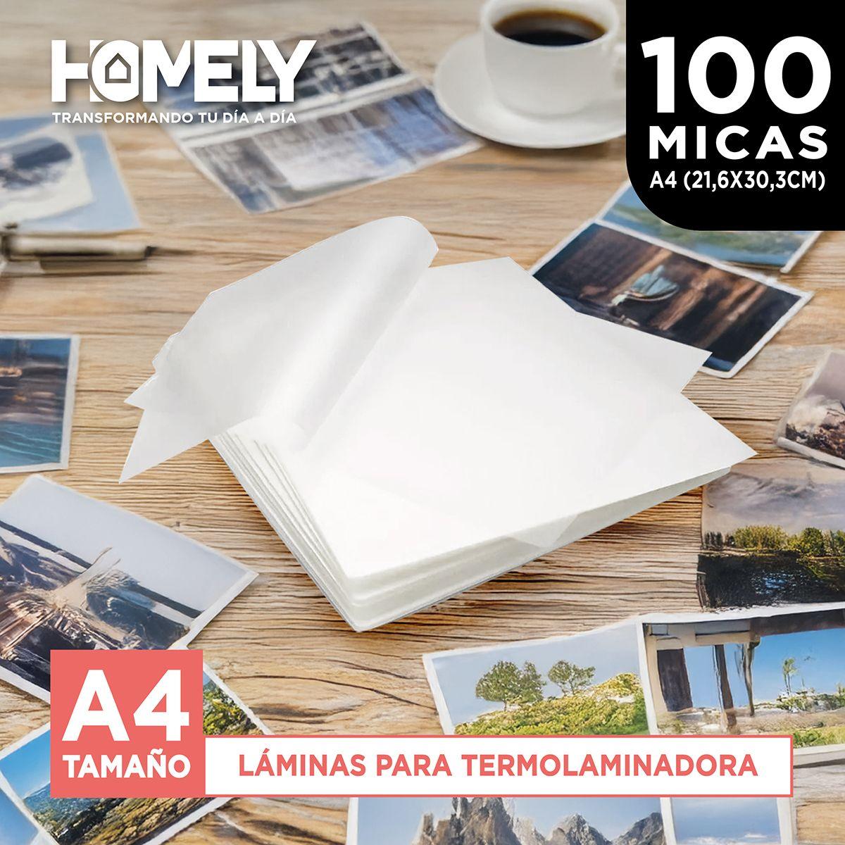 Láminas Termolaminadora A4 100 Micas Plastificadoras 22x30-2