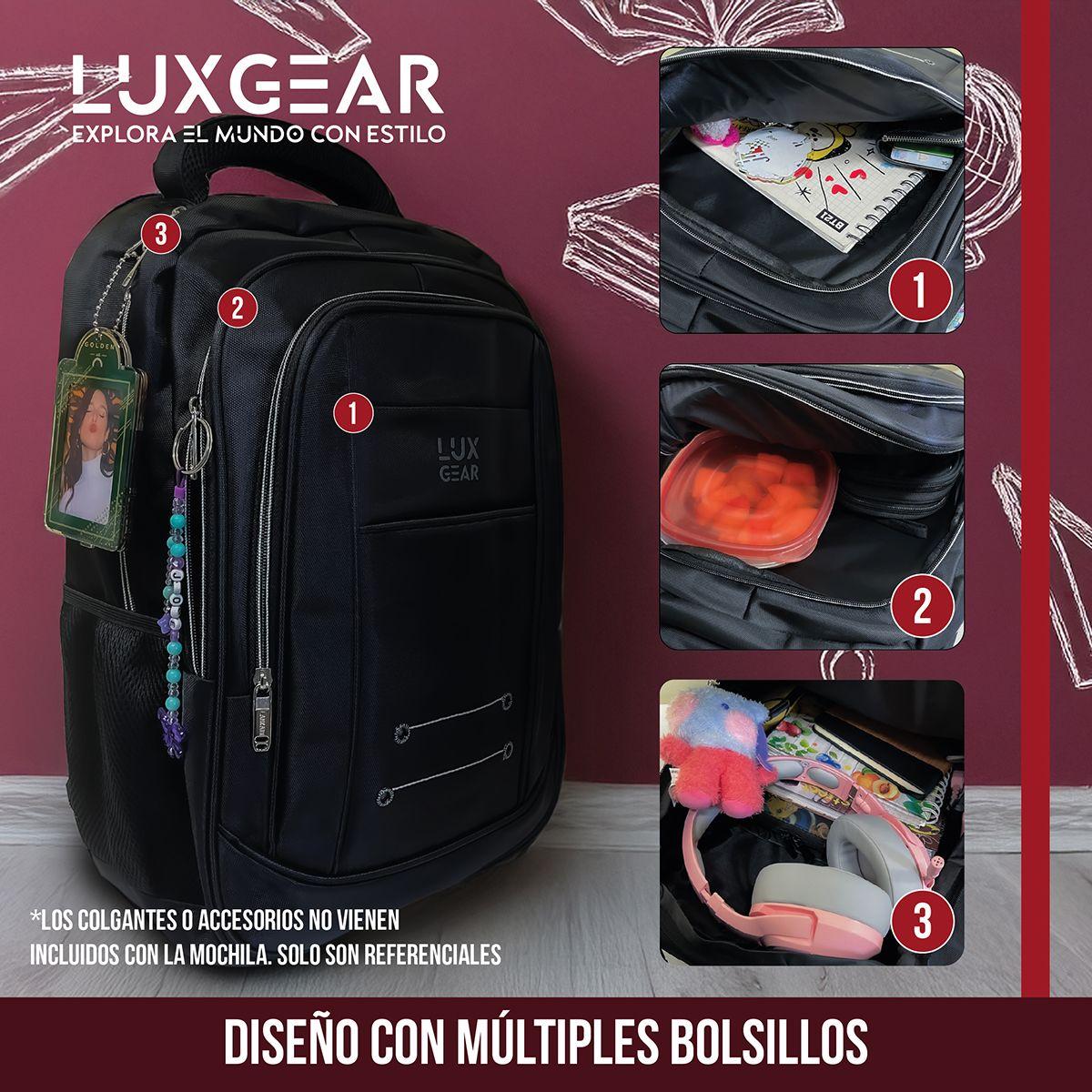 Mochila Escolar Notebook Niños Infantil Luxgear Bolso 40L-2