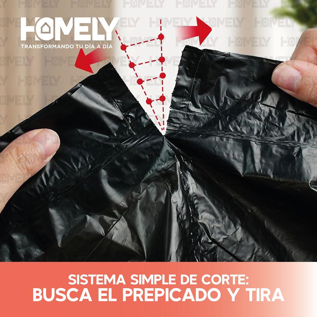 Bolsas Basura 75x90cm Con Cordon 20U Homely 100L Resistente-3