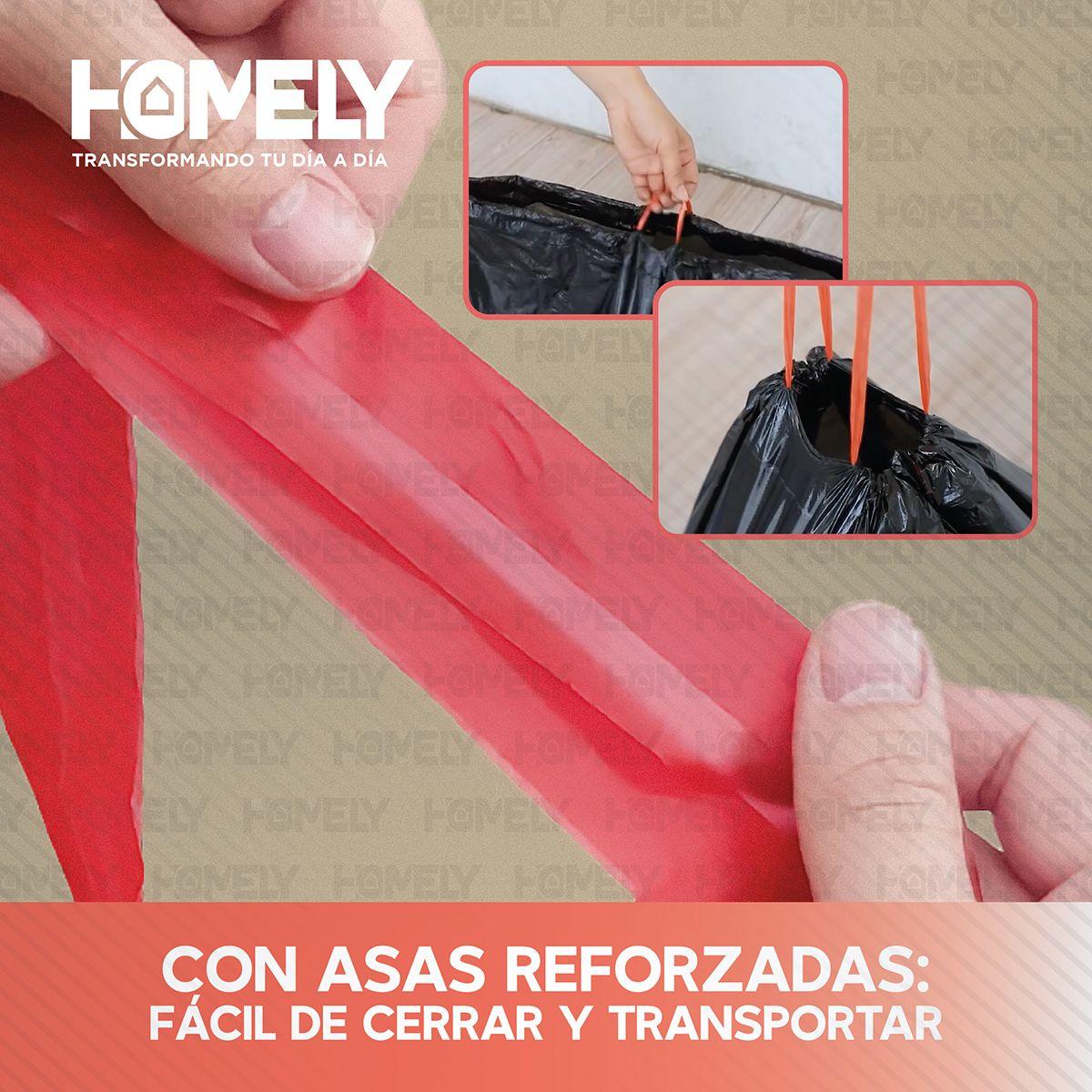 Bolsas Basura 75x90cm Con Cordon 20U Homely 100L Resistente-4