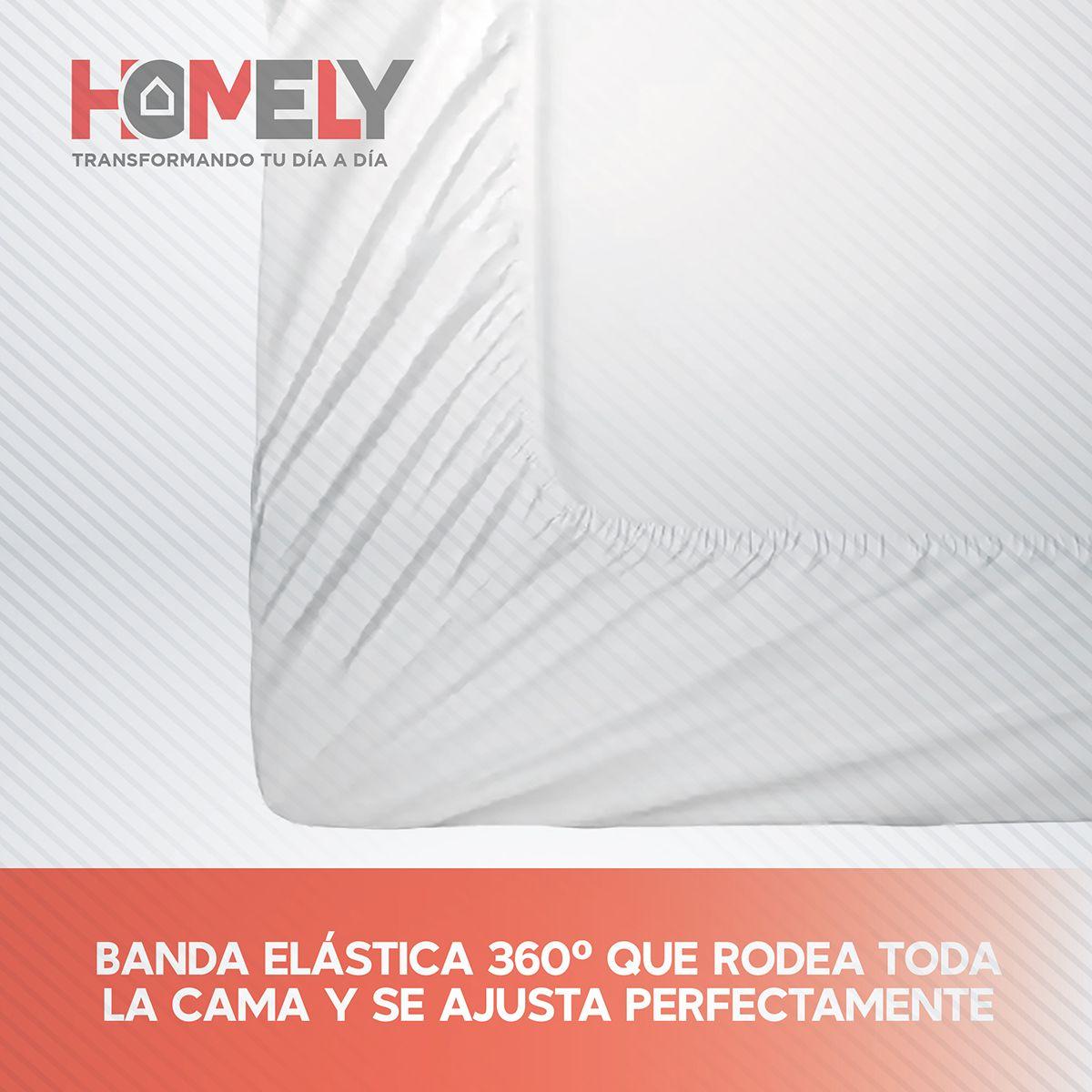 Sábanas Homely King 400 Hilos Soft Blanco-3