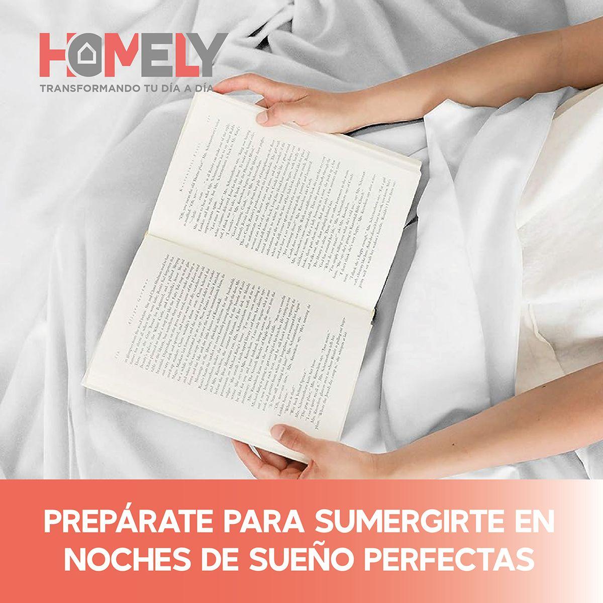 Sábanas Homely King 400 Hilos Soft Blanco-5