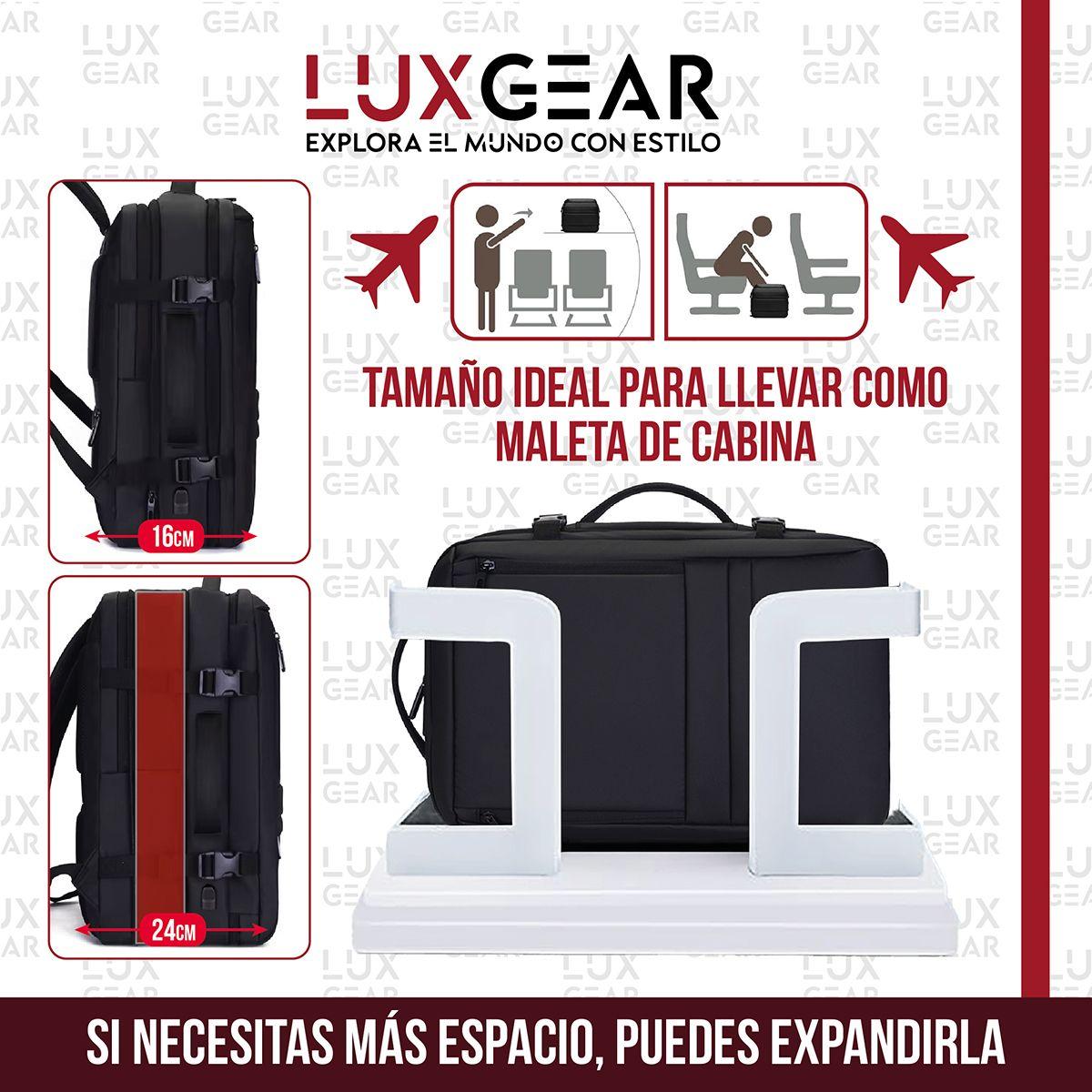 Mochila De Viaje con Bomba al Vacio 900D Luxgear 22 Litros-4