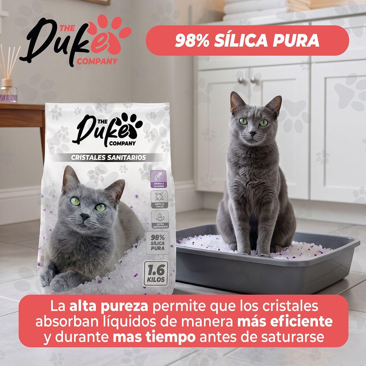 Arena Sanitaria Para Gatos Cristales De Silice Sin Polvo Aroma Lavanda 3 2 Kg Duke Control De Olores-4
