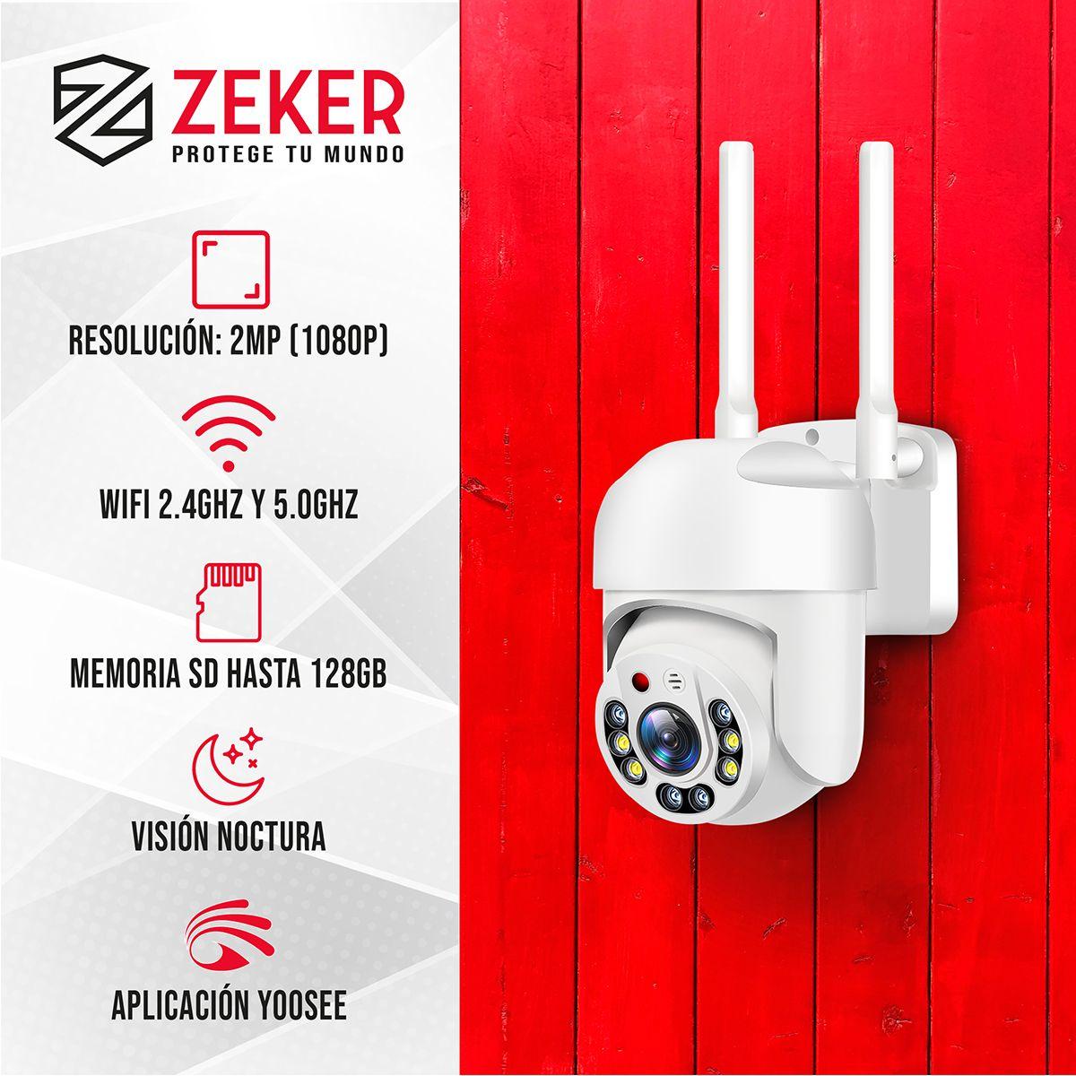 Pack x3 Cámara de Seguridad Wifi Impermeable Zeker 2MP 5G-1