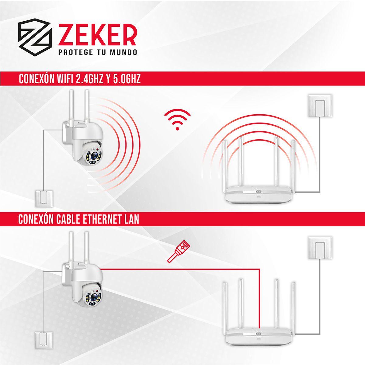 Pack x3 Cámara de Seguridad Wifi Impermeable Zeker 2MP 5G-3