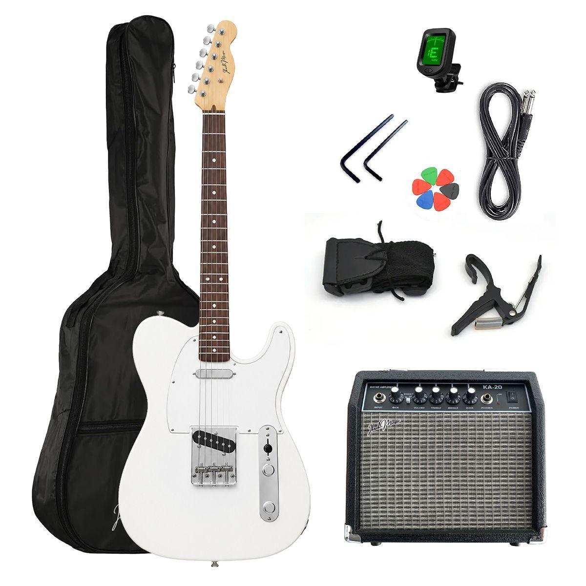 Guitarra Electrica Ibrah Music Tc-style Color Blanco-0