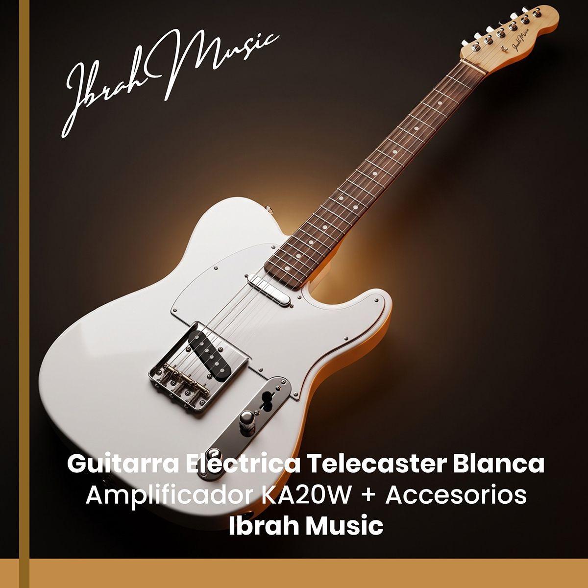 Guitarra Electrica Ibrah Music Tc-style Color Blanco-1