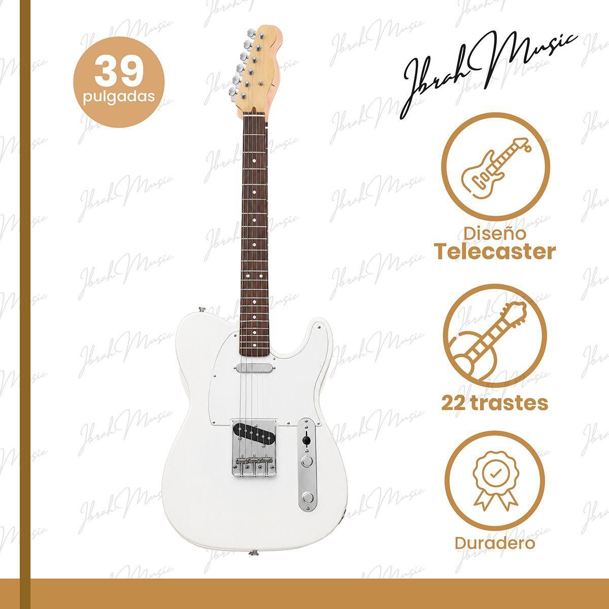 Guitarra Electrica Ibrah Music Tc-style Color Blanco-2