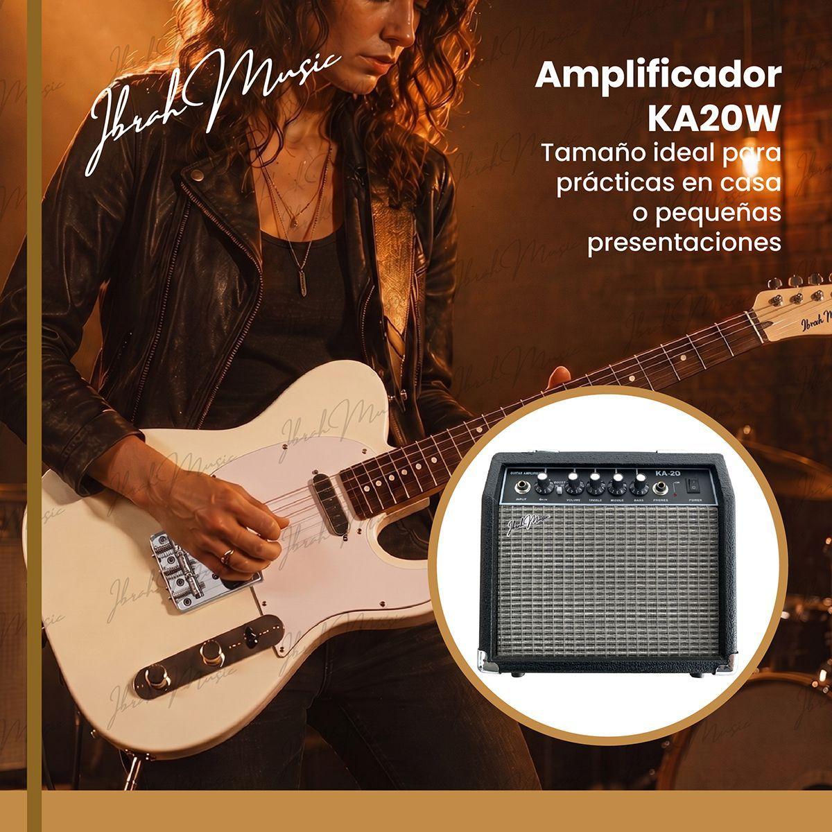 Guitarra Electrica Ibrah Music Tc-style Color Blanco-7