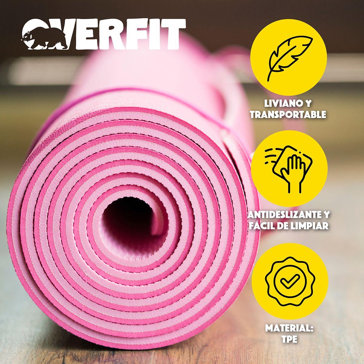 Mat Yoga TPE 6mm Overfit Alfombra Ejercicio Pilates Bicolor-2