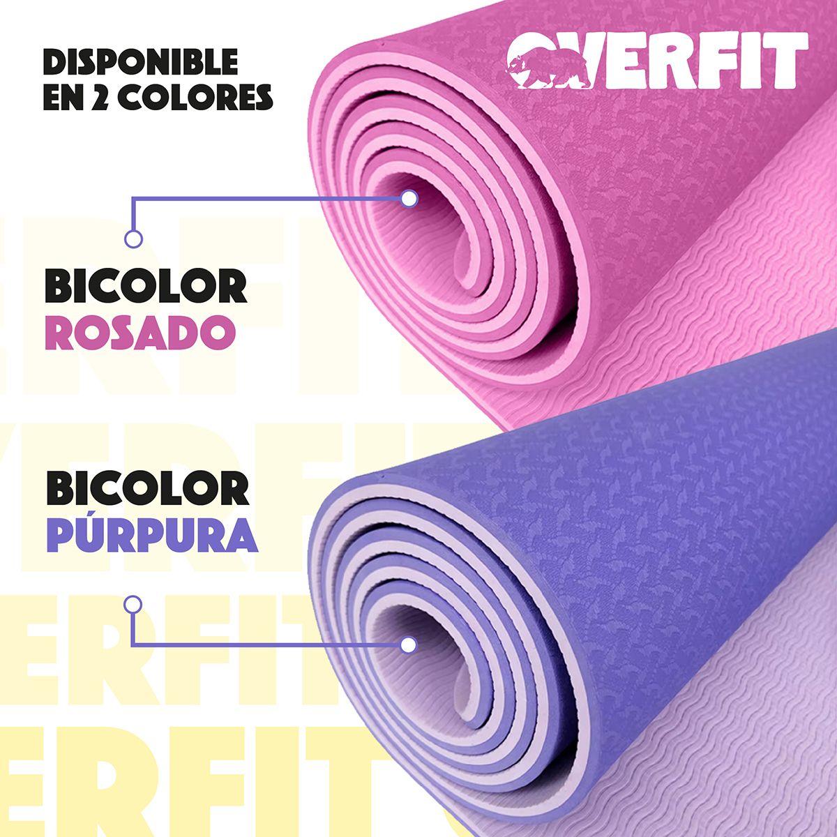 Mat Yoga TPE 6mm Overfit Alfombra Ejercicio Pilates Bicolor-6