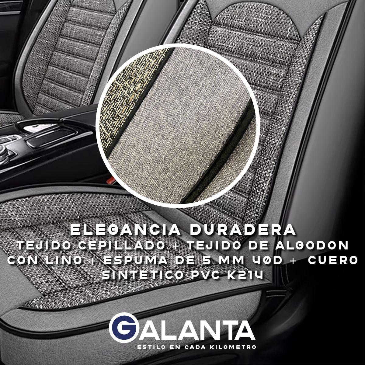 Funda Cubre Asiento Lino PU Galanta Set 5 Asientos Luxury-3