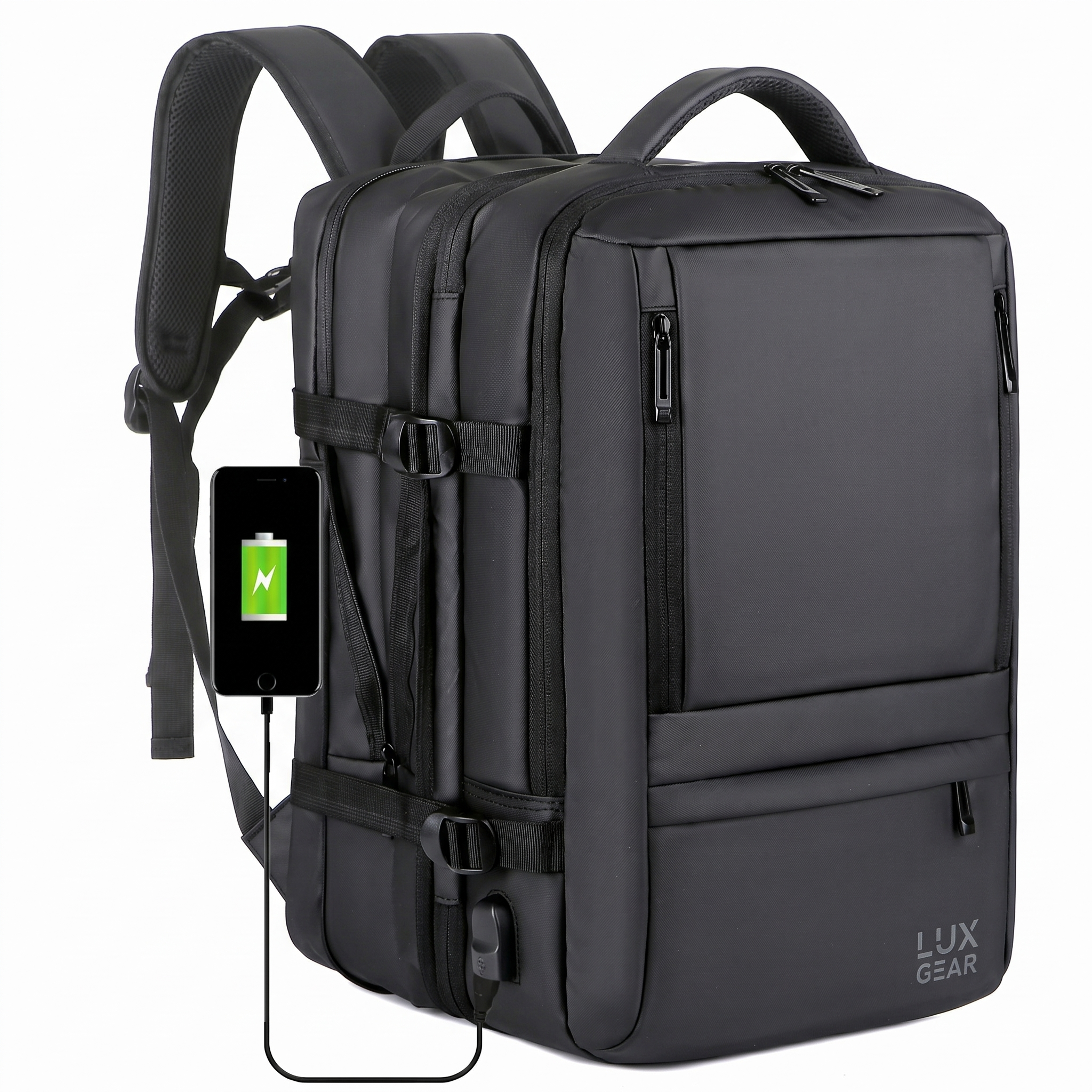 Mochila Maleta Viaje Cabina Luxgear Notebook Impermeable 48L-0