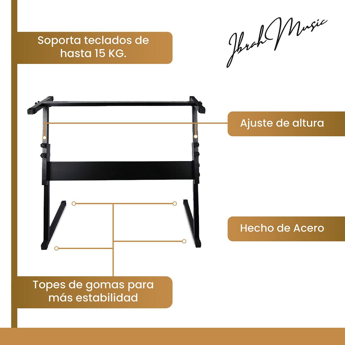 Atril Teclado Ibrah Music Ajustable Universal-3