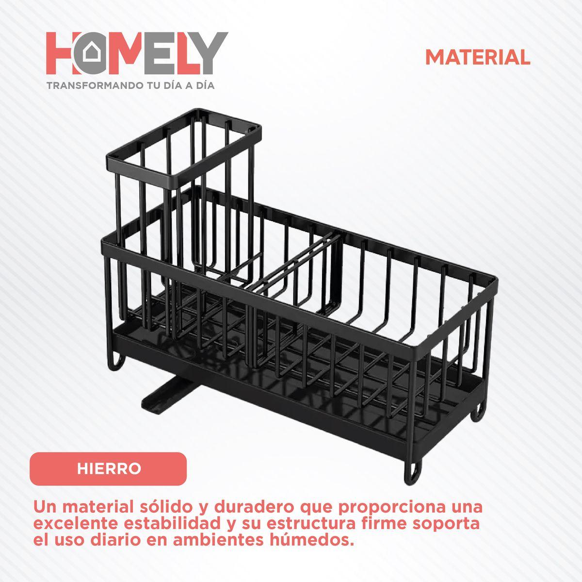 Porta esponja escurridor Homely Organizador Lavaplato Hierro-2