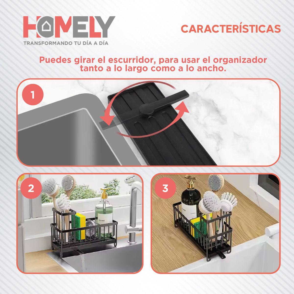 Porta esponja escurridor Homely Organizador Lavaplato Hierro-3