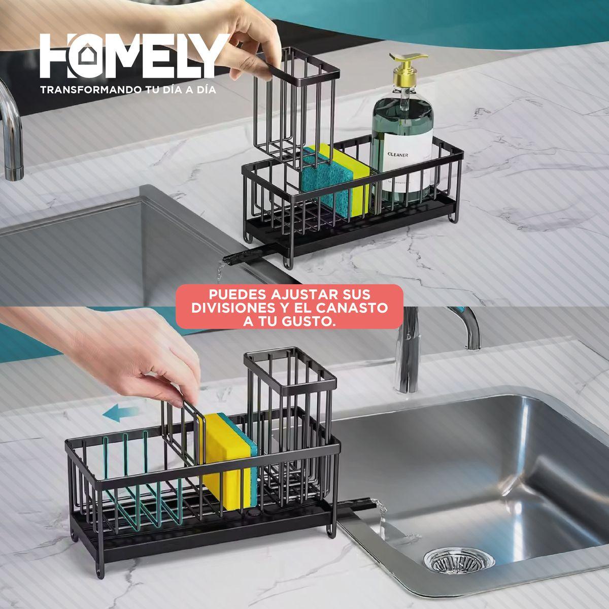 Porta esponja escurridor Homely Organizador Lavaplato Hierro-4